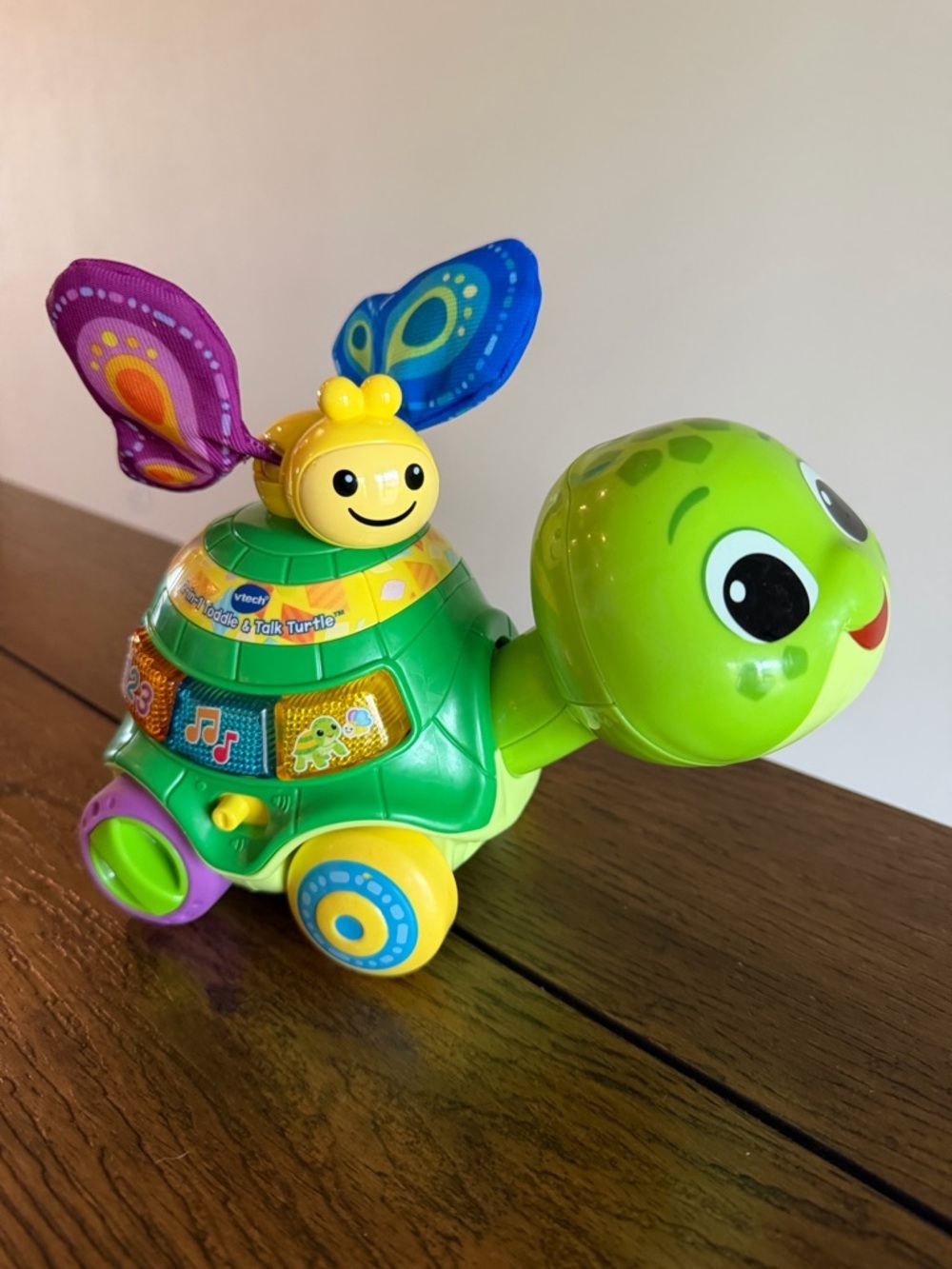 VTech 2-in-1 Toddle and Talk Turtle Interactive Floor Play & Push Toy 12-36 mths